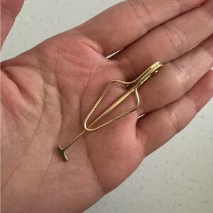 Tiffany & Co Golf Club Tie Pin Money clip 14k yellow gold